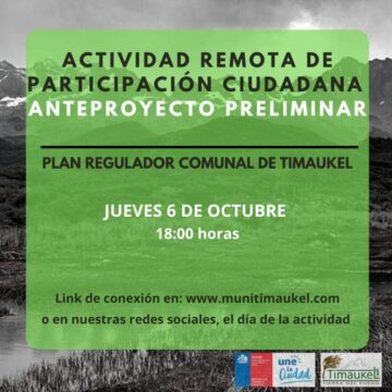 Actividad de Participación Ciudadana Remota “Anteproyecto Preliminar”