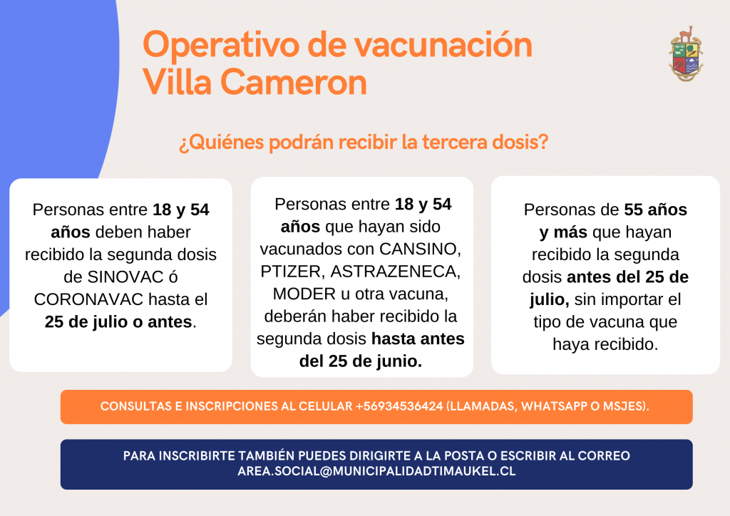 Operativo vacunación Villa Cameron