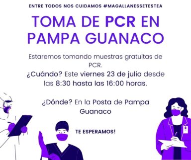 Toma de PCR gratuitas en Pampa Guanaco