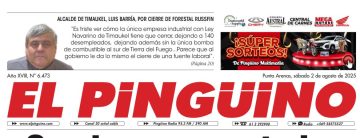 Noticia de prensa: Diario el pingüino (02.08.2025)  Cierre de Forestal Russfin deja a 140 personas sin empleo y genera críticas al Gobierno